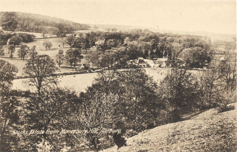 Stocks House and Estate from Moneybury Hill, Aldbury, Herts - Post Card by Dickens
