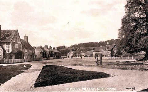 Aldbury Village with Pond and Stocks Valentine Post Card by DeFraine
