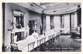 The Dining Room, Rosary Priory, Caldecote Towers, Bushey Heath, Aldenham, Hertfordshire