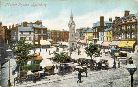 Market Square, Aylesbury, Buckinghamshire, Post Card