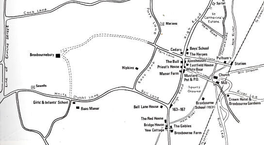 Map of Broxbourne