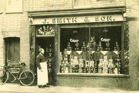 Jeffery Smith's Grocers Shop, Buntingford, c1925