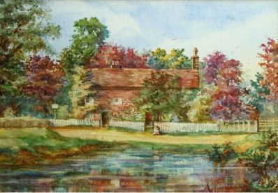 Old Pond Cottage, Chorleywood, by Alice Mary Huntsman