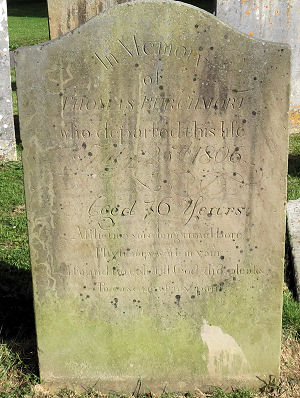 Thomas Burchmore gravestone, Flamstead, Hertfordshire