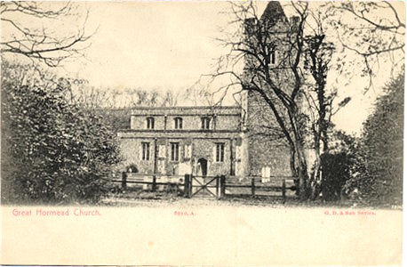 Title: Great Hormead Church - Publisher: G.D. & Son Series 8010 A - Date circa 1903