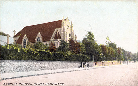 Baptist Church, Marlowes, Hemel Hempstead, Herts - Post Card by Hartmann