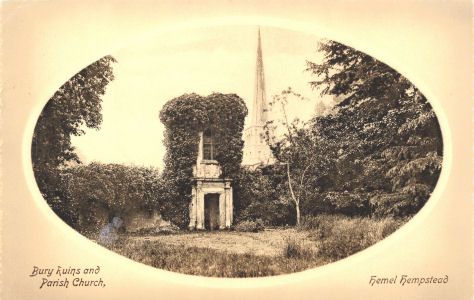 Bury Ruins and Parish Church, Hemel Hempstead, Herts