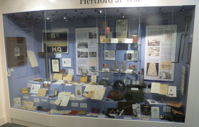 Herts at War display in Herts Museum