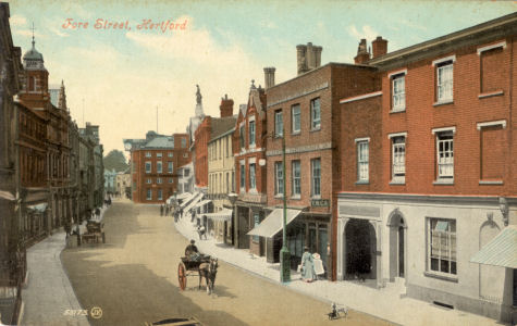 Fore Street, Hertford, Herts - PC by Valentine taken 1906