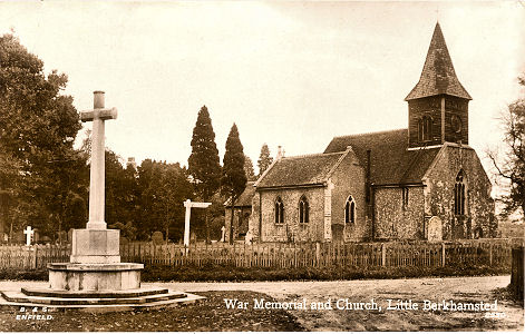 War Memorial and Church, Little Berkhamsted - Berkhampstead, Hertfordshire