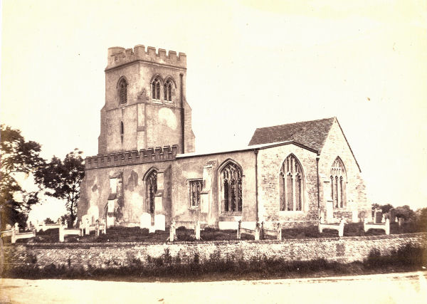 Pre-restoration photograph of All Saints Church, Marsworth, Buckinghanshire (larger digital image available)