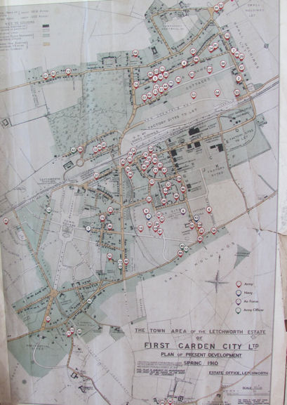 Map of Letchworth Garden City