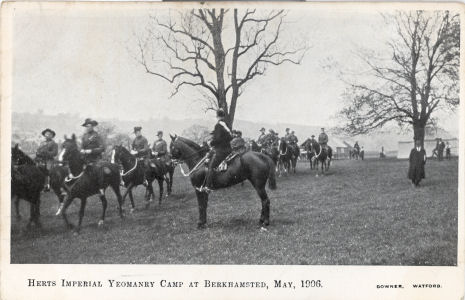 Herts Imperial Yeomanry Camp, Berkhamsted, 1906 - by Downer, Watford