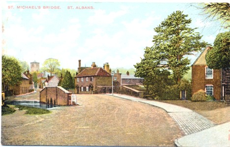 Title: St Michael's Bridge, St Albans - Publisher: Hartmann No. 2645 3 - card known posted 1905
