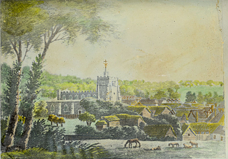 Painting of Tring Church and Frogmore Street