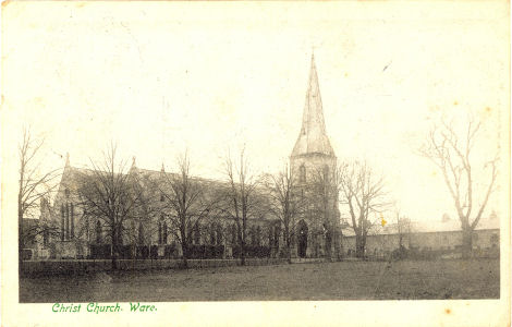 Christ Church, Ware, Herts, Price & Son post card
