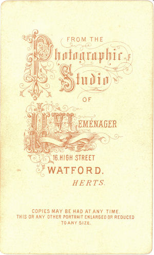 CDV by Lemenager of Watford, Herts