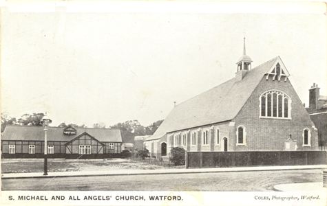St Michael & All Angels, Watford, before the tower was built