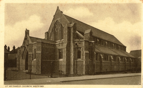 St Michael & All Angels, Watford, before tower was built
