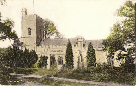 Parish Church, Watton at Stone, Hertfordshire, Vulcan Series Post Card